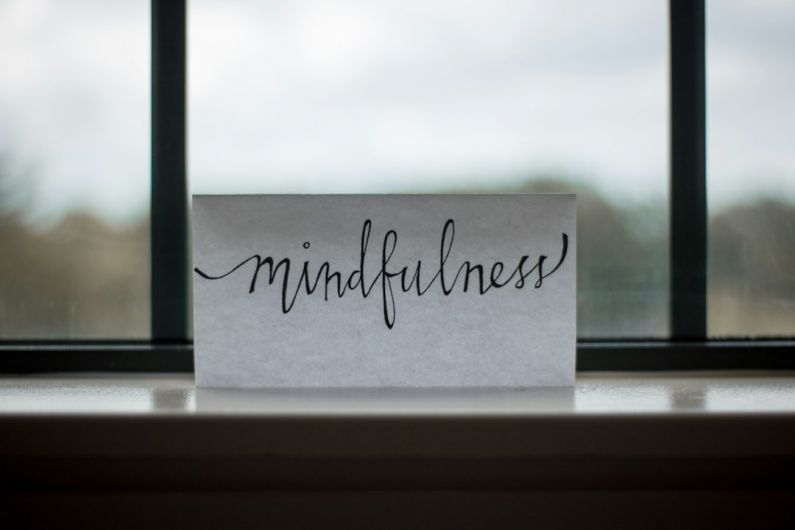 Meditation Peace - mindfulness printed paper near window